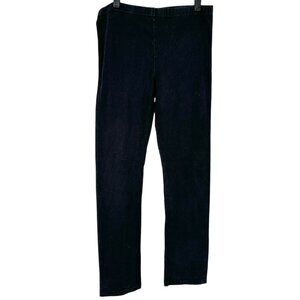 Sociology Leggings Womens L/XL RUNS SMALL Black Pull-On Cotton Stretch Slim Fit